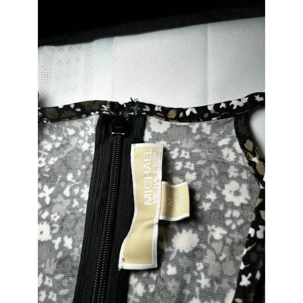 Michael‎ Kors Black Floral Spaghetti Strap Sundress Cottagecore Boho Dress Med